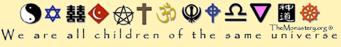 Logo:  The Monastery, Universal Life Church, We are all children of the same universe.